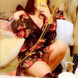 Forever 21 dress - black with velvet detailing